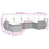 vidaXL 6-tlg. Garten-Sofagarnitur mit Kissen Beige Poly Rattan