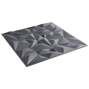 vidaXL Wandpaneele 24 stk. 50 x 50 cm Amethyst Grau XPS Schaum