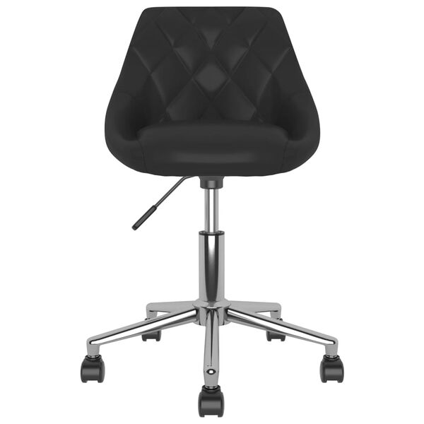 vidaXL Esszimmerst&uuml;hle 4 Stk. Drehbar Schwarz Kunstleder