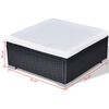 vidaXL 10-tlg. Garten-Lounge-Set mit Auflagen Poly Rattan Schwarz