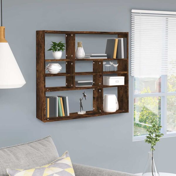 vidaXL Wandregal R&auml;uchereiche 90x16x78 cm Holzwerkstoff