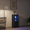 vidaXL LED-Sideboard Schwarz Eichen-Optik 41 x 37 x 100 cm
