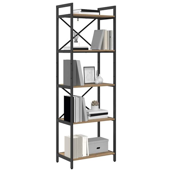 vidaXL B&uuml;cherregal Artisan-Eiche 56 x 34 x 171 cm Holzwerkstoff