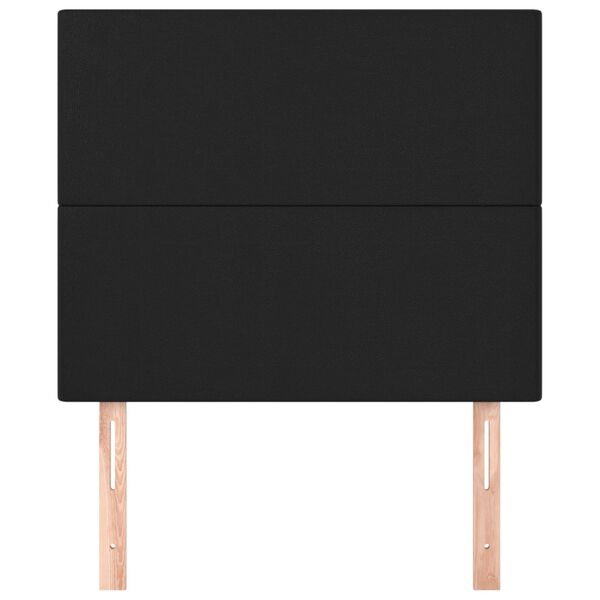 vidaXL Kopfteil Schwarz 90x5x118/128 cm Kunstleder