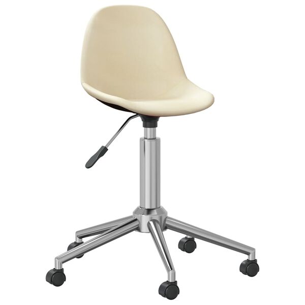vidaXL B&uuml;rostuhl Drehbar Creme Stoff