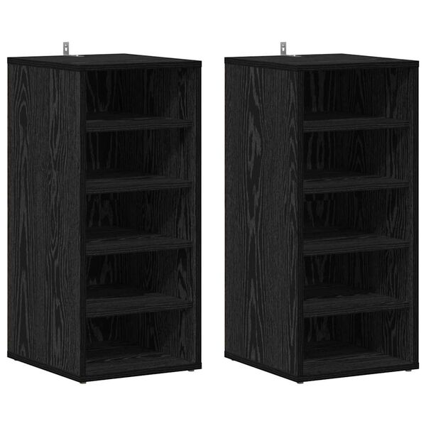 vidaXL Schuhschrank Schwarz Eichen-Optik 32 x 35 x 70 cm Holzwerkstoff