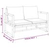 vidaXL 2-tlg. Garten-Lounge-Set mit Dunkelgrauen Kissen Bambus