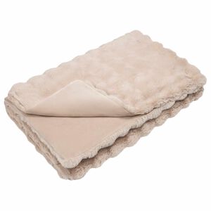 vidaXL Rutschfeste Decke aus Kunstkaninchenfell Olite Beige Polyester