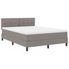 vidaXL Boxspringbett mit Kissen mit Kopfteil Taupe 140 x 200 cm Stoff