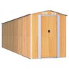 vidaXL Ger&auml;teschuppen Hellbraun 192x689x223 cm Verzinkter Stahl