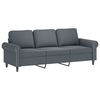 vidaXL 3-Sitzer-Sofa mit Hocker Dunkelgrau 180 cm Samt