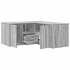 vidaXL Eckregal Grau Sonoma 160x40x45 cm Holzwerkstoff