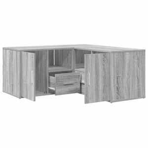 vidaXL Eckregal Grau Sonoma 160x40x45 cm Holzwerkstoff