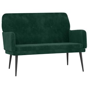 vidaXL Sitzbank Dunkelgr&uuml;n 108x79x79 cm Samt
