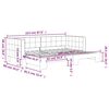 vidaXL Tagesbett Ausziehbar Hellgrau 80x200 cm Samt