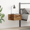 vidaXL Nachttisch Wandmontiert Altholz 35 x 35 x 20 cm Holzwerkstoff