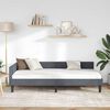 vidaXL Eckbettgestell mit Kopfteil Dunkelgrau 90 cm x 190 cm Samt