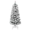 vidaXL K&uuml;nstlicher klappbarer Weihnachtsbaum Gr&uuml;n und Wei&szlig; 120 cm