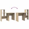 vidaXL Schreibtisch Sonoma-Eiche 131,5 x 50 x 106,5 cm Holzwerkstoff