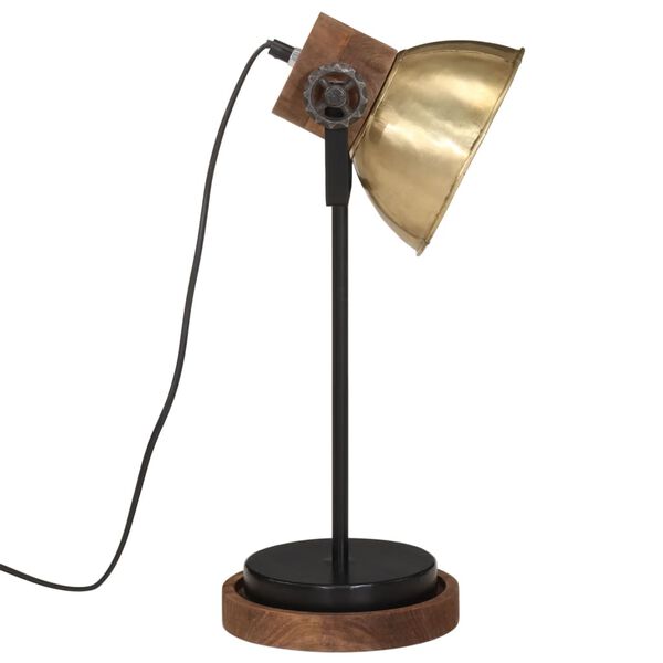 vidaXL Schreibtischlampe 25 W Antik-Messing 17x17x50 cm E27