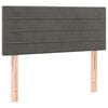 vidaXL Boxspringbett mit Matratze & LED Dunkelgrau 100x200 cm Samt