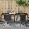 vidaXL Outdoor Teppich ARAKIL Schwarz und Grau 250 x 300 cm PP