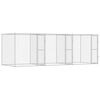 vidaXL Hundek&auml;fig Silber 600 x 200 x 200 cm Verzinkter Stahl