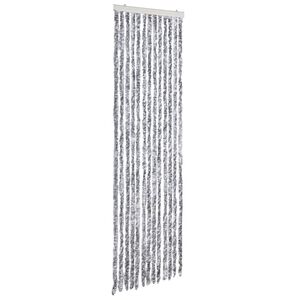 vidaXL Insektenschutz-Vorhang Wei&szlig; und Grau 56x185 cm Chenille
