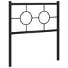 vidaXL Kopfteil Metall Schwarz 75 cm