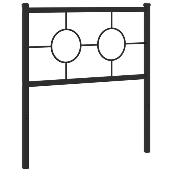 vidaXL Kopfteil Metall Schwarz 75 cm