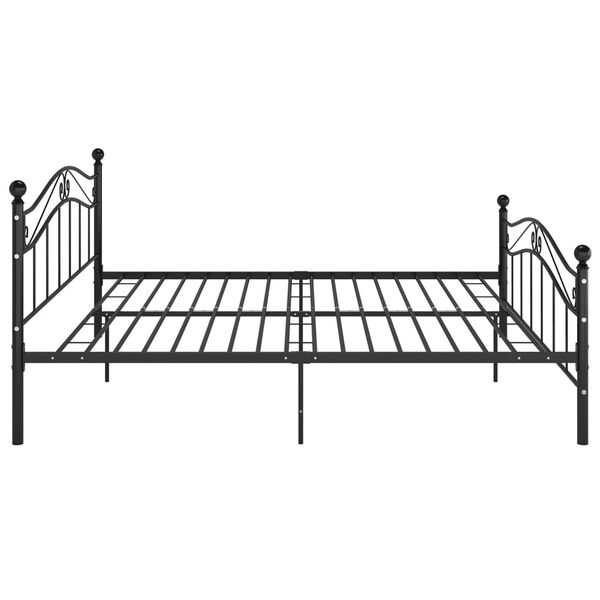 vidaXL Bett Schwarz Metall 160x200 cm
