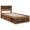 vidaXL Bettrahmen mit Kopfteil Altholz 75 x 190 cm Holzwerkstoff