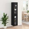 vidaXL Highboard 2 pcs Schwarz Eichen-Optik Glas
