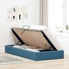vidaXL Aufbewahrungsbett mit Kopfteil Dunkelblau 90 x 190 cm Samt