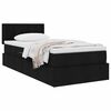 vidaXL Aufbewahrungsbett mit Matratze mit Matratze Schwarz 90 x 190 cm