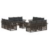 vidaXL Gartensofa-set 13 stk. Grau und Dunkelgrau Poly-Rattan