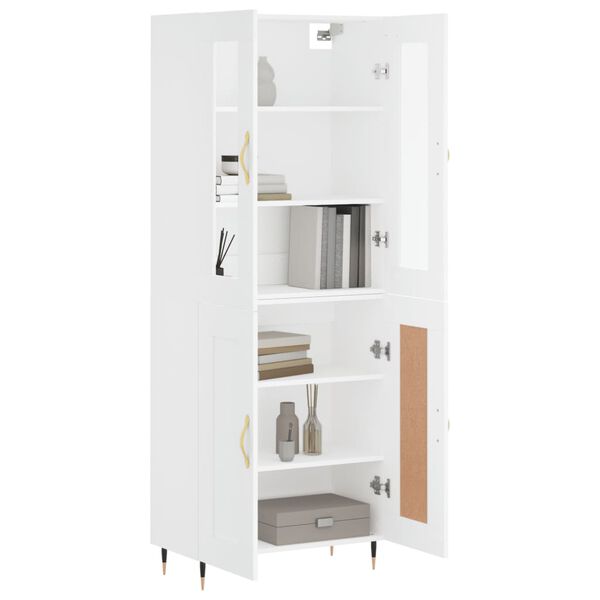 vidaXL Highboard Wei&szlig; 69,5x34x180 cm Holzwerkstoff