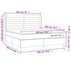 vidaXL Boxspringbett mit Matratze & LED Hellgrau 180x200 cm Samt
