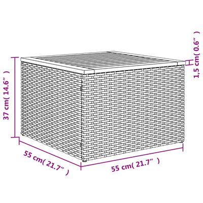 vidaXL 10-tlg. Garten-Sofagarnitur mit Kissen Grau Poly Rattan