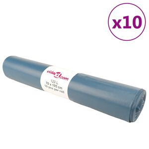 vidaXL M&uuml;lls&auml;cke 100 Stk. Blau 120 L
