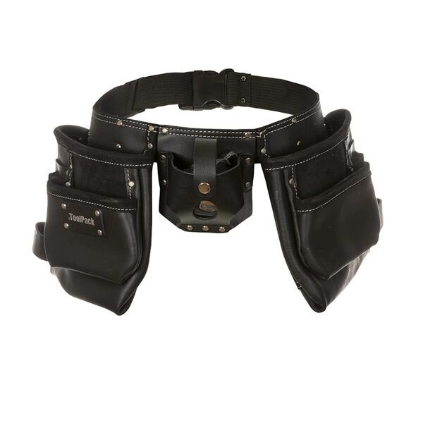 Toolpack Werkzeug-G&uuml;rtel mit 2 Taschen aus Leder Industrial 366.000