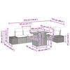 vidaXL Garten Essgruppe mit Kissen mit Kissen 7 pcs Beige und Grau