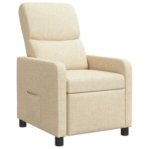 vidaXL Liegesessel Creme Stoff