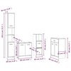 vidaXL 4-tlg. Badm&ouml;bel-Set Braun Eichen-Optik Holzwerkstoff
