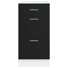 vidaXL Unterschrank Lyon Schwarz 40x46x81,5 cm Holzwerkstoff