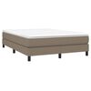 vidaXL Boxspringbett mit Matratze Taupe 160x200 cm Stoff