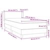 vidaXL Boxspringbett mit Matratze Rosa 80x210 cm Samt