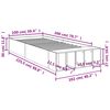 vidaXL Bettgestell Betongrau 100x200 cm Holzwerkstoff