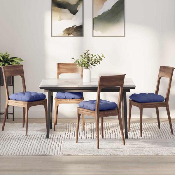 vidaXL Sitzkissen 4 pcs Jeans blau 45 x 45 x 12 cm Stoff