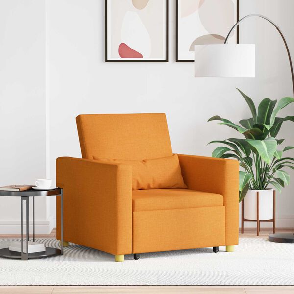 vidaXL Ausziehbare Schlafcouch Einzel Dunkelgelb 90 x 165 x 87 cm